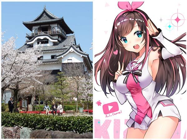 kizuna ai and japanese castle