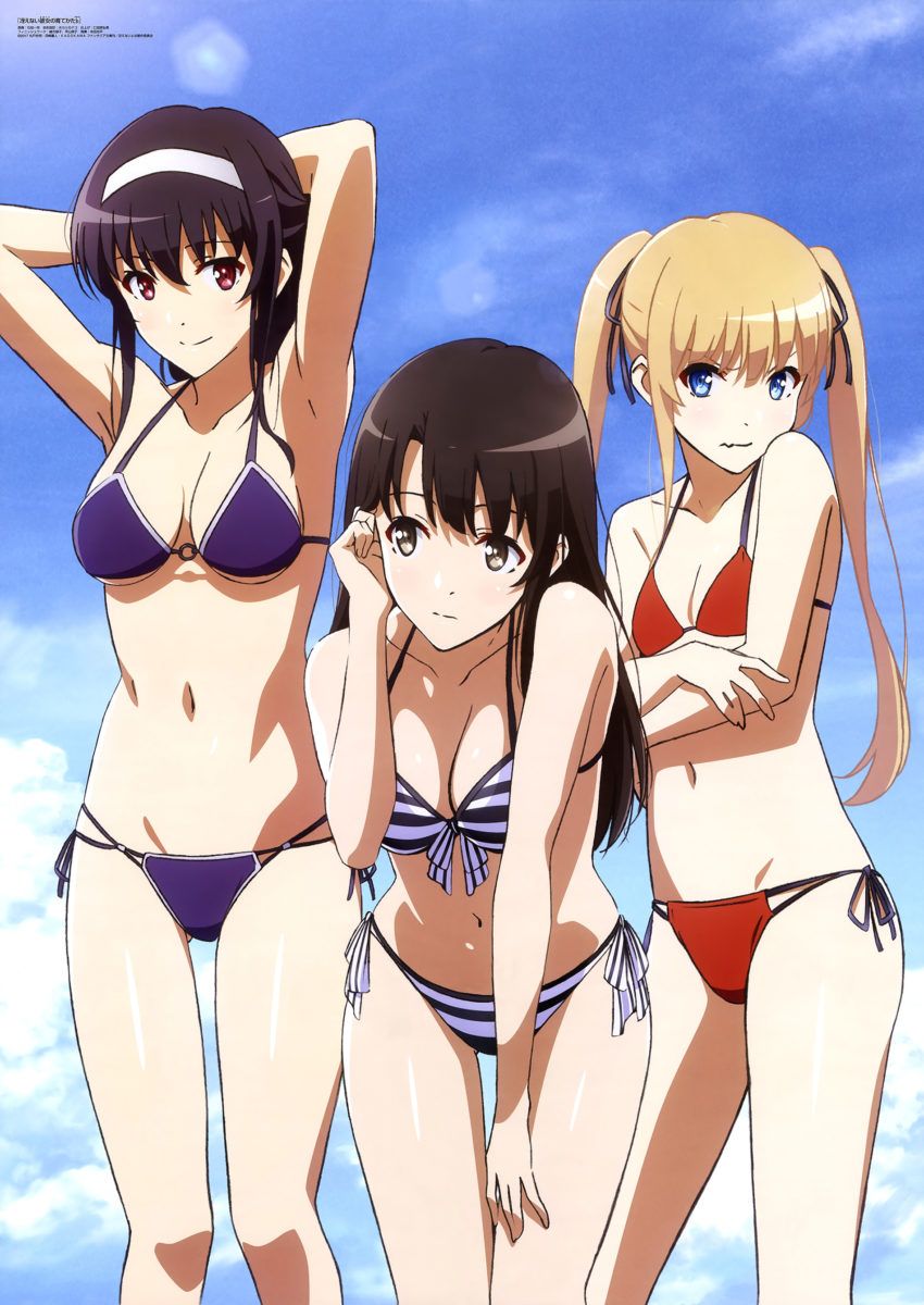 The Saekano Girls Enjoy Summer In Poster Visual In Latest NewType
