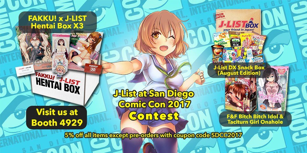 J List At San Diego Comic Con 2017 FAKKU X J List Contest