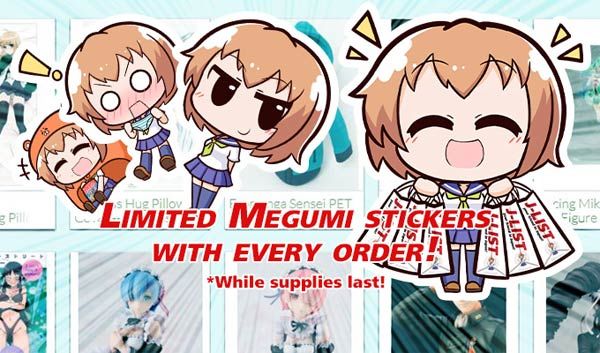 Get free Megumi stickers with every order
