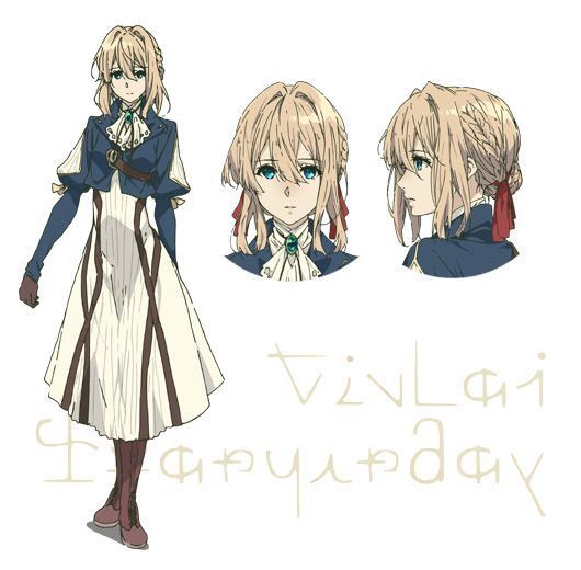Violet Evergarden Anime Character Designs Violet Evergarden