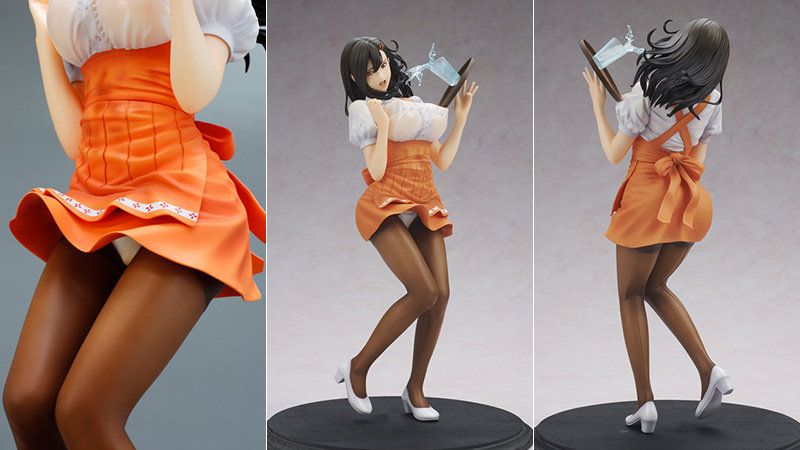 Clumsy Waitress Gets Wet In Scale Figure You Can Also Remove Her Skirt!