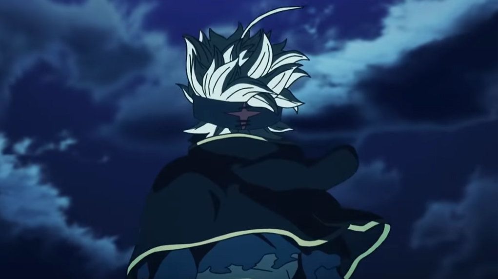 Asta from Black Clover staring into the night sky