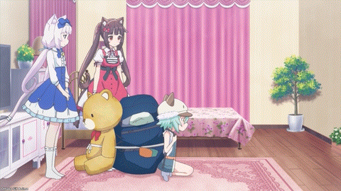 Nekopara Episode 11 Cacao Tries To Lift Backpack