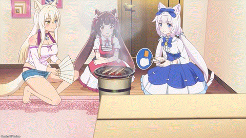 Nekopara Episode 11 Cats Grill Saury On Shichirin