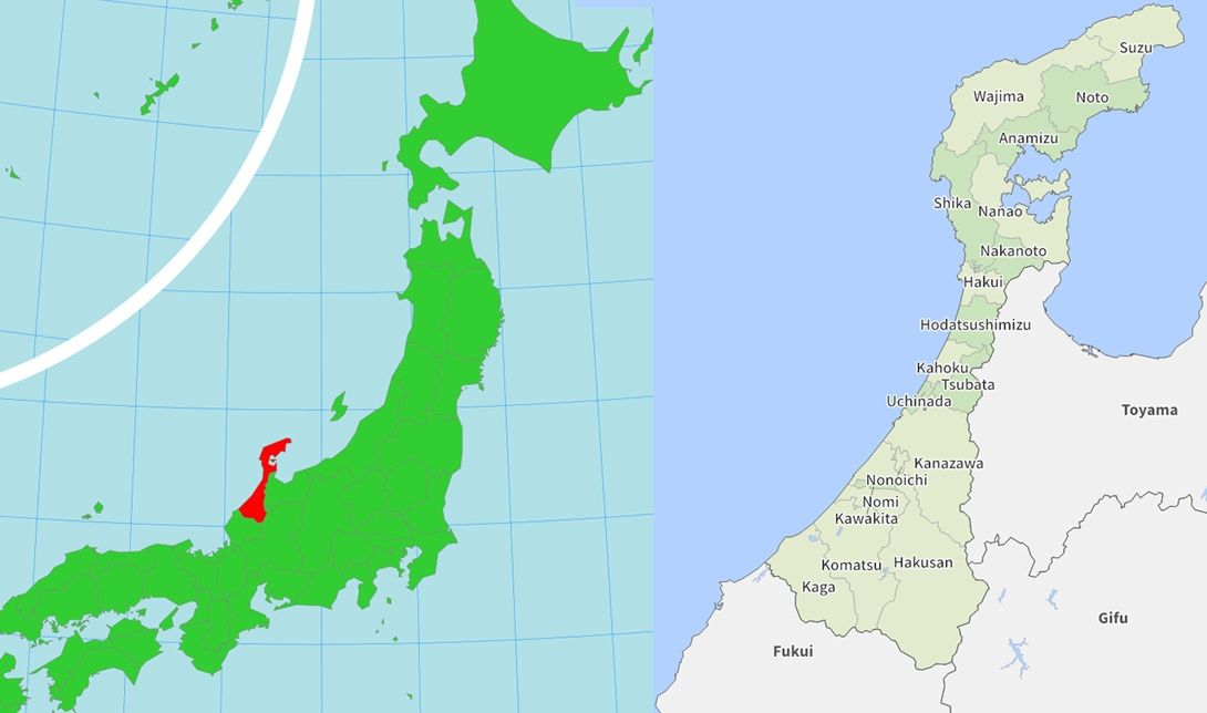 Ishikawa Prefecture Map Image