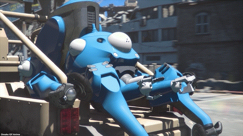 Ghost In The Shell SAC 2045 Episode 1 Tachikoma Rides Through Palm Springs