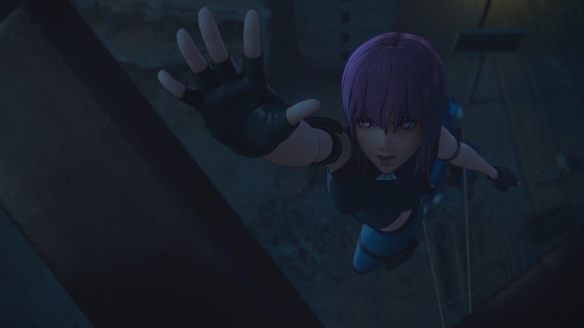 Ghost In The Shell SAC 2045 Episode 2 Motoko Stretches For UAV