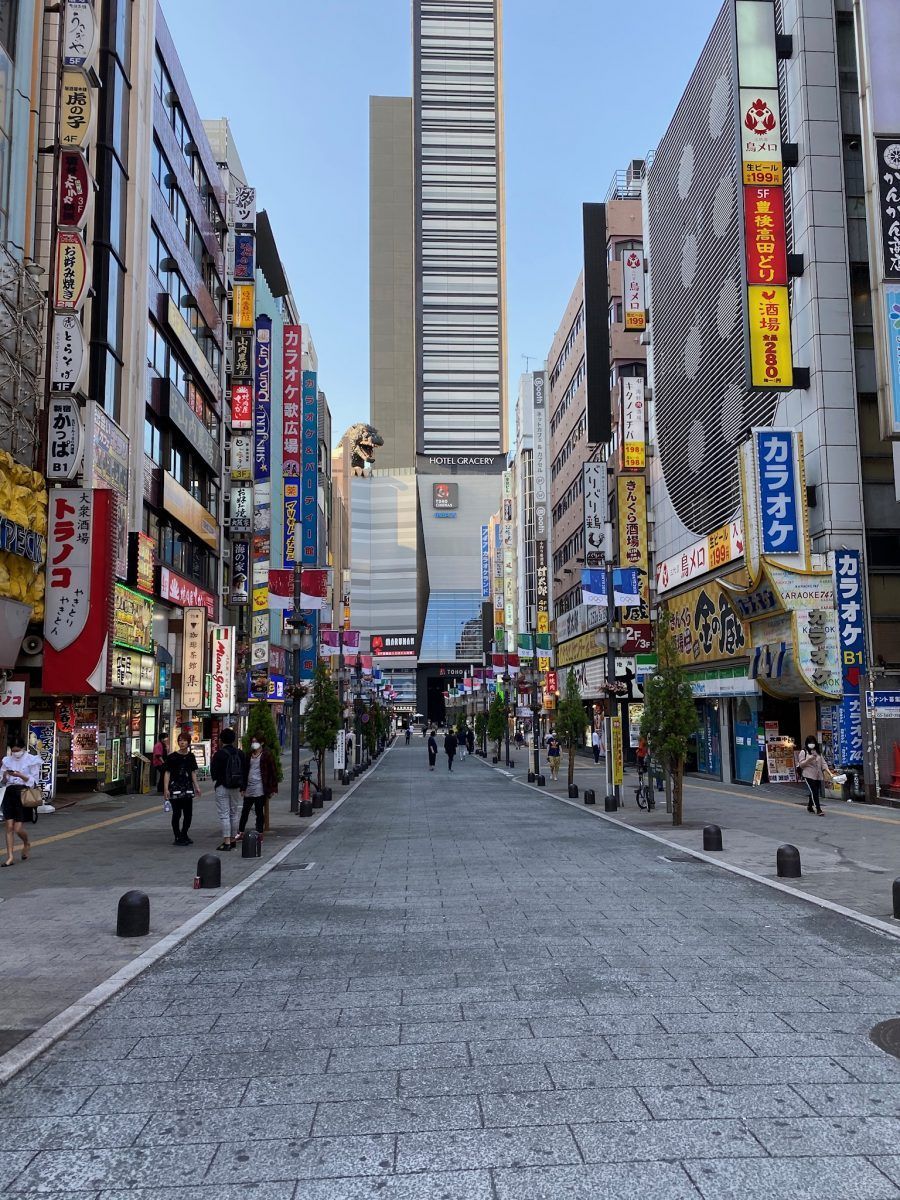 Shinjuku in the age of Corona Godzilla theare