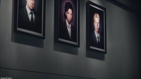 Ghost In The Shell SAC 2045 Episode 8 Togusa Runs Past Prime Minister Portraits