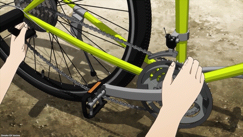 Gleipnir Episode 8 Shuuichi Fixes Bike Chain