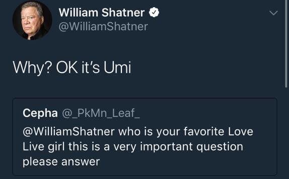 William Shatner Outs Himself As An Anime Fan