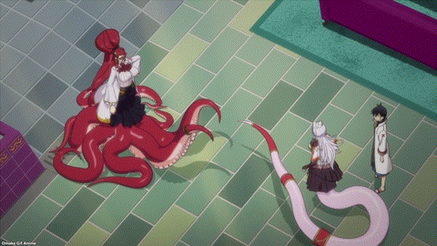 Monster Musume No Oisha San Episode 9 Cthulhy Sapphee Threaten Each Other