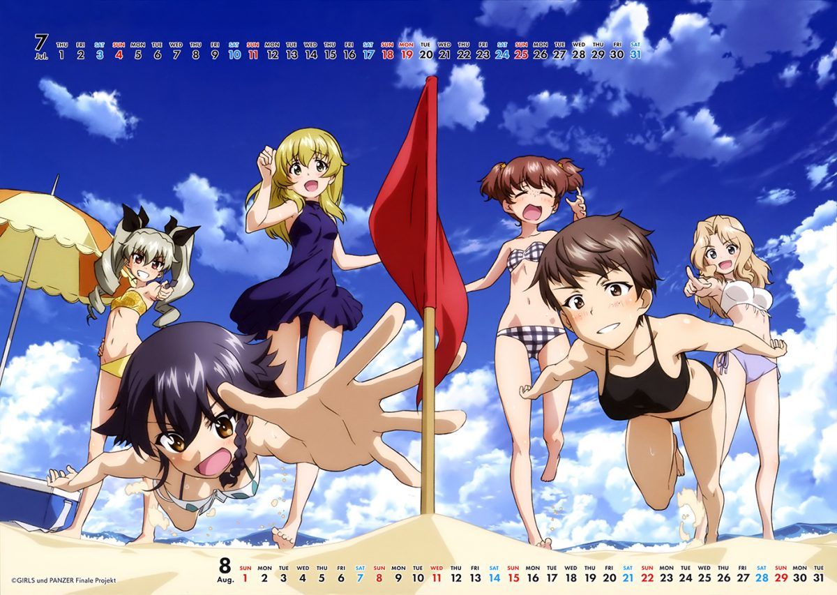 Girls Und Panzer Summer Calendar