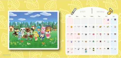 Animal Crossing 2021 Anime Desktop Calendar 0004