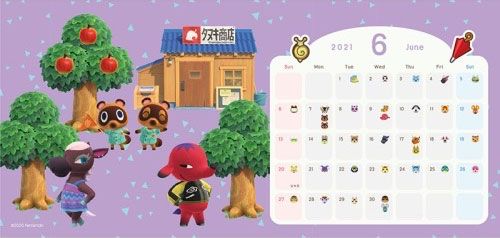 Animal Crossing 2021 Anime Desktop Calendar 0005