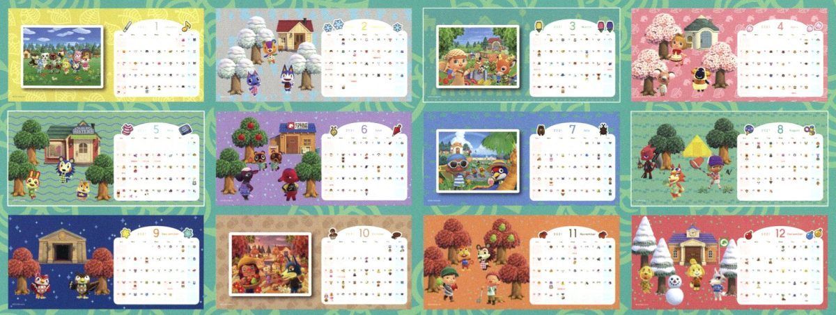 Animal Crossing 2021 Anime Desktop Calendar 0008