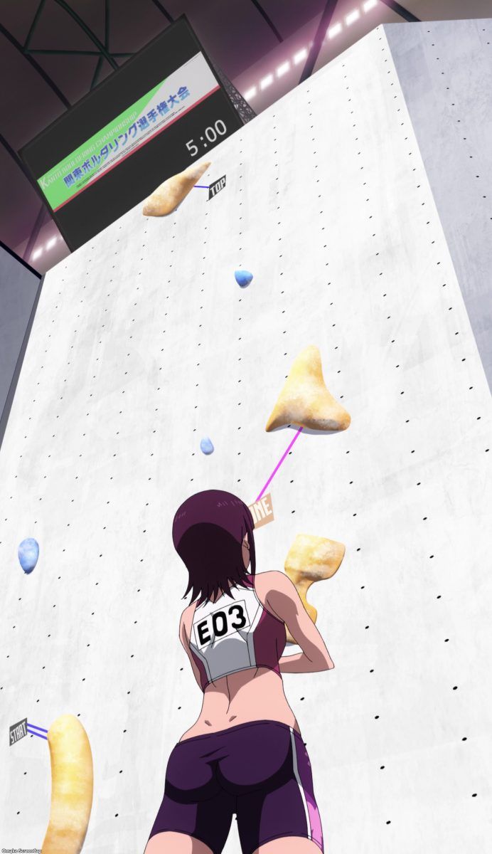 Iwa Kakeru! Sport Climbing Girls Episode 7 Jun Looks At First Wall
