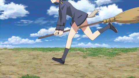 Strike Witches Road To Berlin Episode 4 Shizuka Leaps On Broom