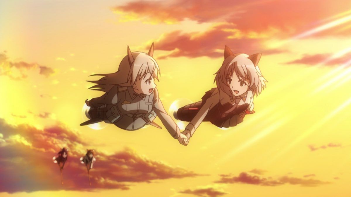 Strike Witches Road To Berlin Episode 8 Sanya Eila Hold Hands