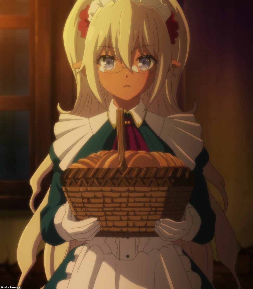 Isekai Maou S2 Episode 1 Edelgard Maid Carries Basket Of Biscuits