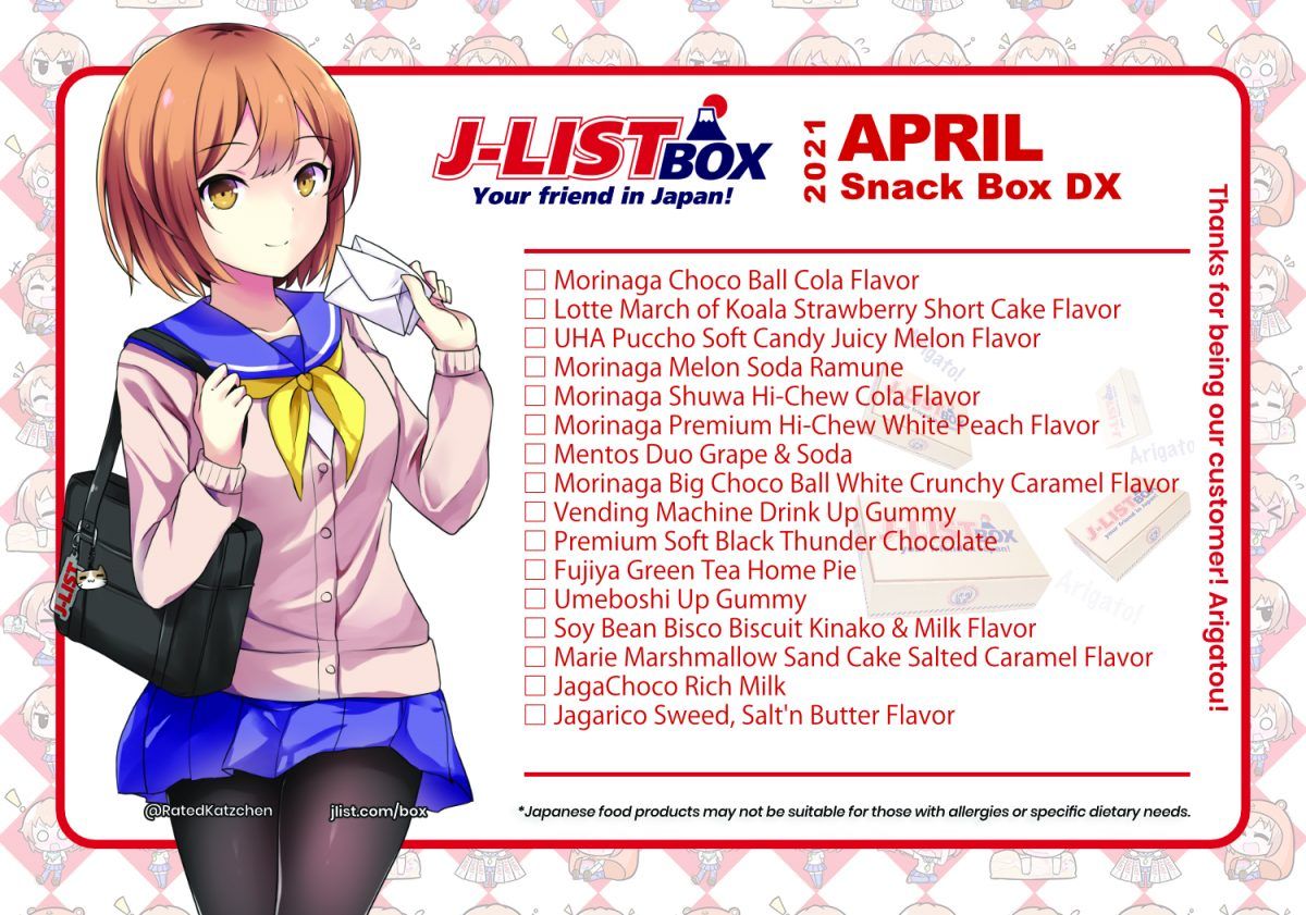 Jlist Box April Snack List