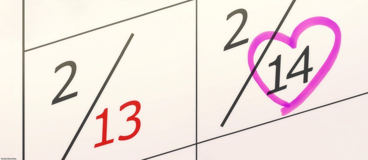 Ganbare Doukichan Episode 2 Valentine's Day On Calendar
