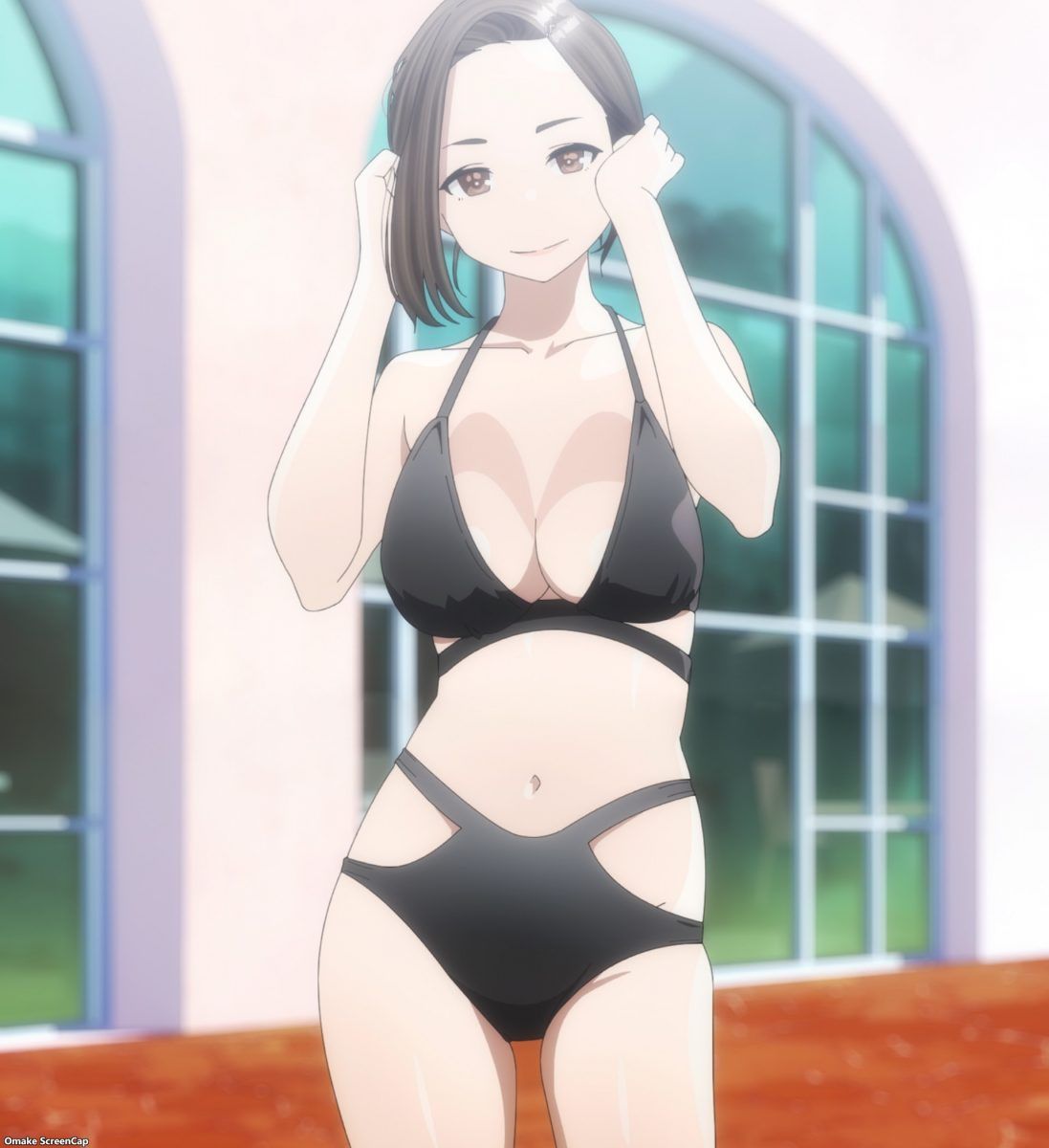 Ganbare Doukichan Episode 10 Senpai San Black Swimsuit