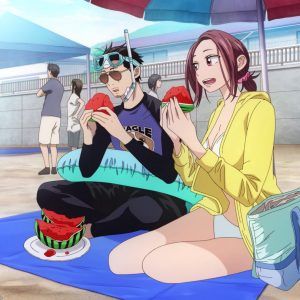 The Way Of The Househusband Episode 6 Tatsu Miku Eat Watermelon At Beach