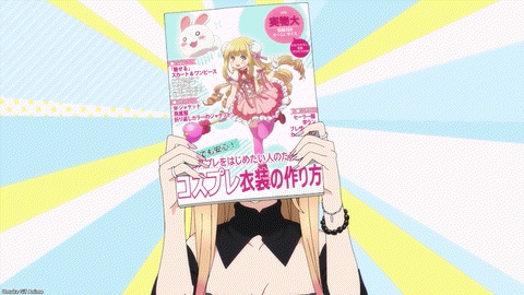 My Dress Up Darling Episode 2 Marin Holds Up Cosplay Book