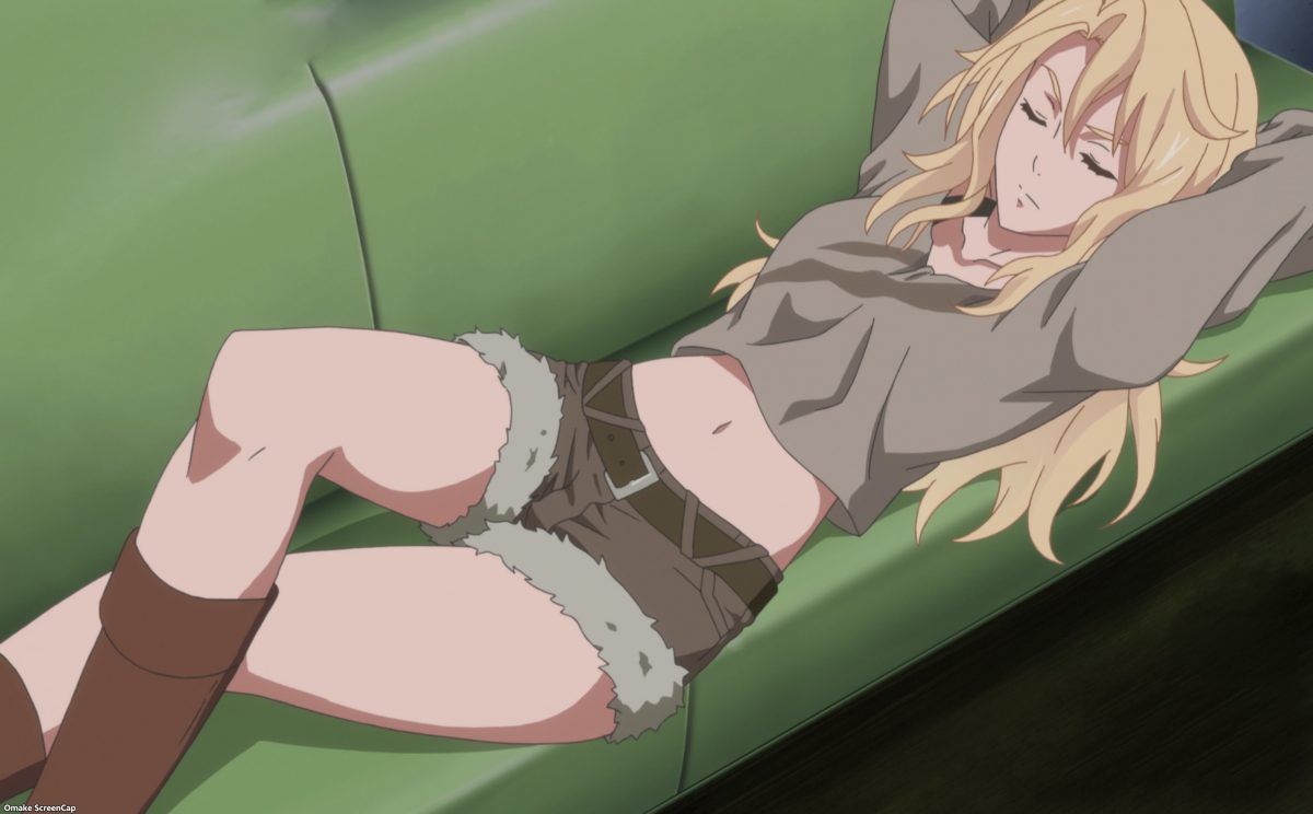 Birdie Wing Golf Girls' Story Episode 5 Eve Lies Down On Couch