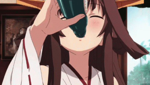 Anime Drinking Ramune Kancolle