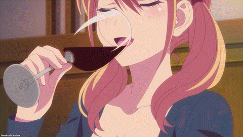 Goddess Cafe Terrace Episode 1 Riho Drinks Wine