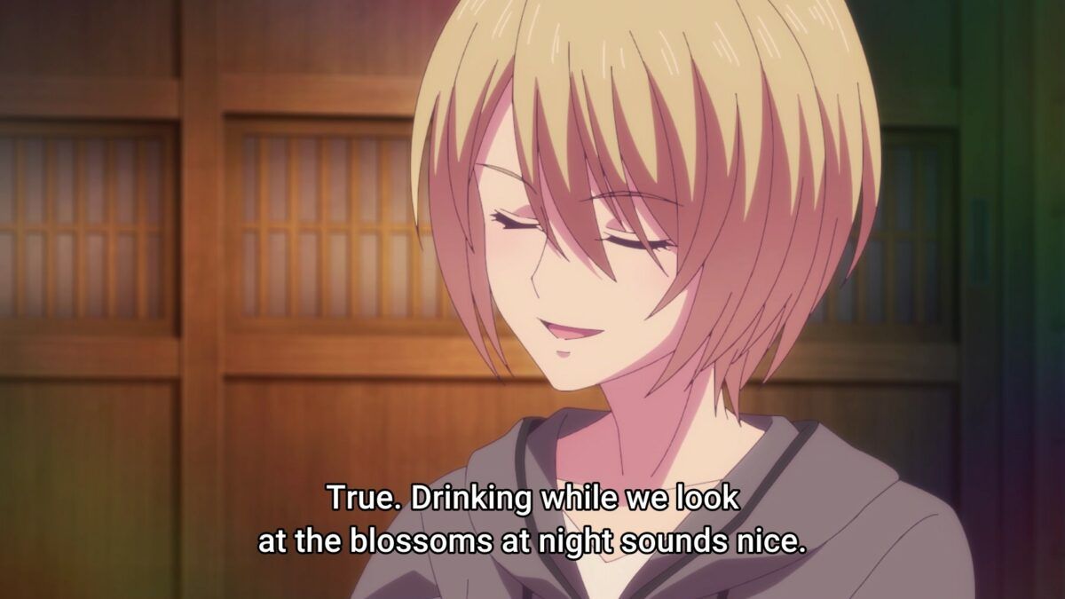 Goddess Cafe Terrace Episode 2 Akane Likes Drinking And Blossom Viewing
