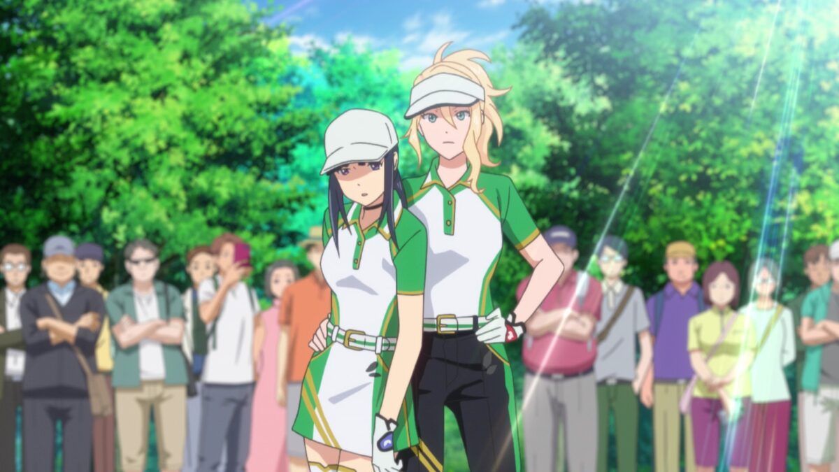 Birdie Wing Golf Girls' Story Episode 16 Eve Holds Aoi Close