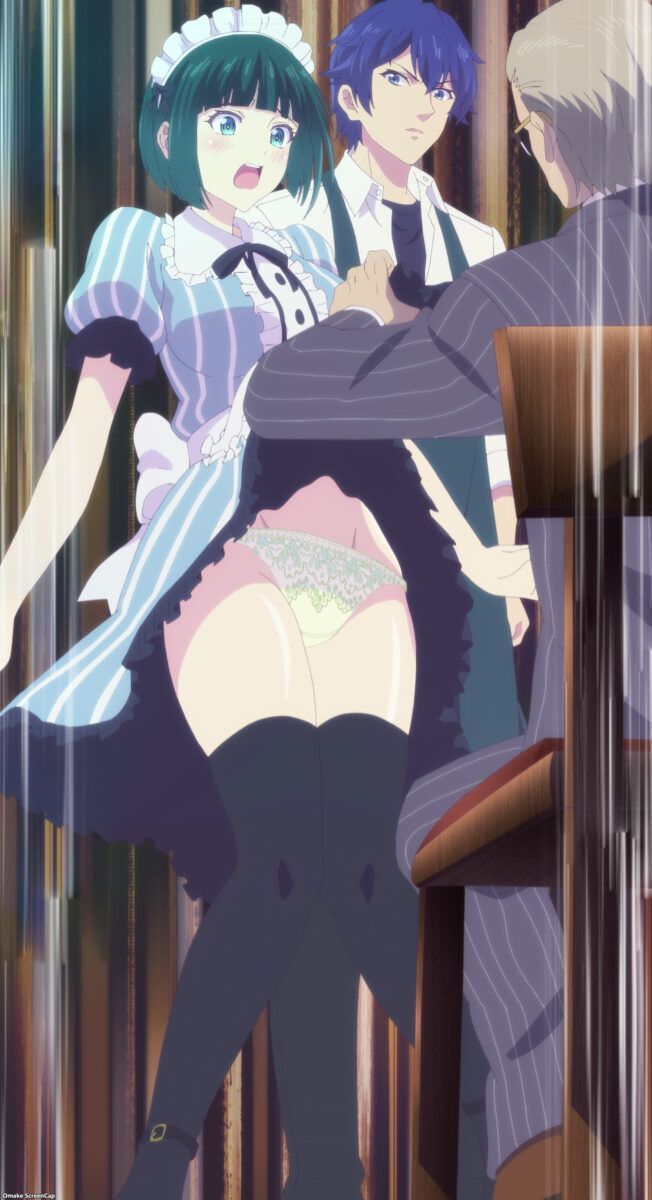 Goddess Cafe Terrace Episode 3 Shiragiku Skirt Grabbed