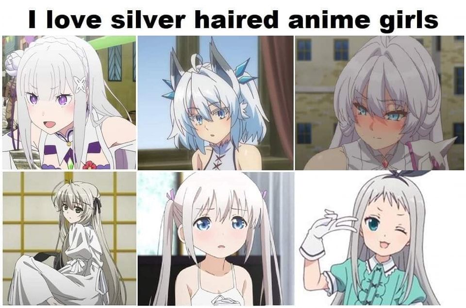 I Love Silver Haired Anime Girls