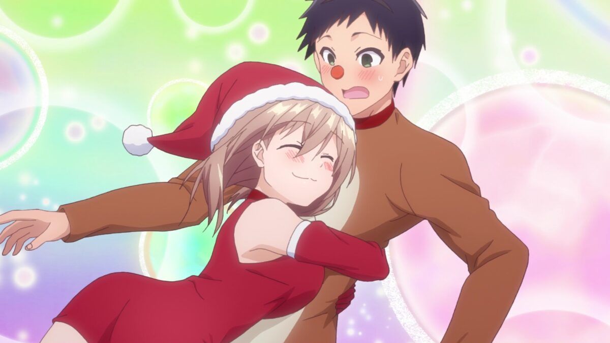 My Tiny Senpai Episode 6 Santa Shiori Hugs Reindeer Shinozaki