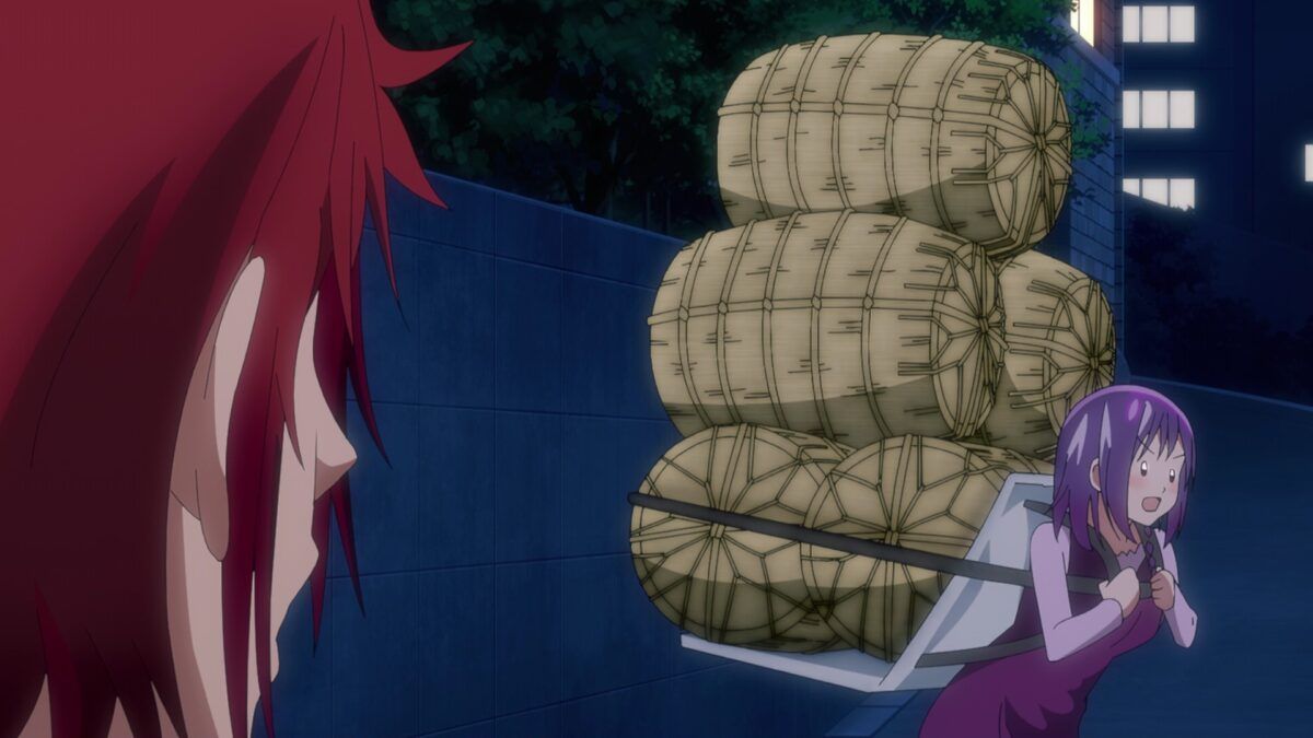 TenPuru Episode 10 Yuzuki Carries Five Rice Barrels