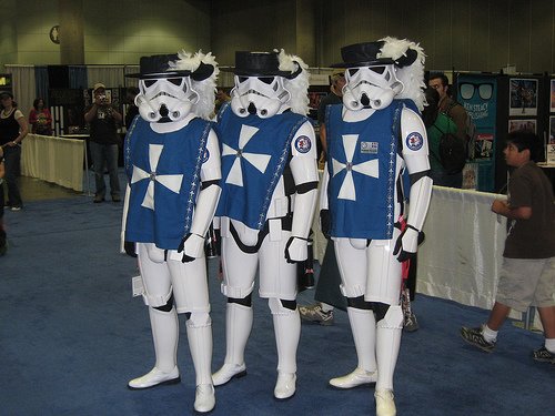 three stormtroopers